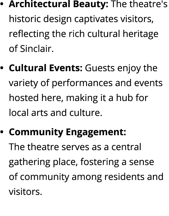 Architectural Beauty: The theatre's historic design captivates visitors, reflecting the rich cultural heritage of Sin...