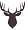 A brown and white deer head with antlers. AI generated content